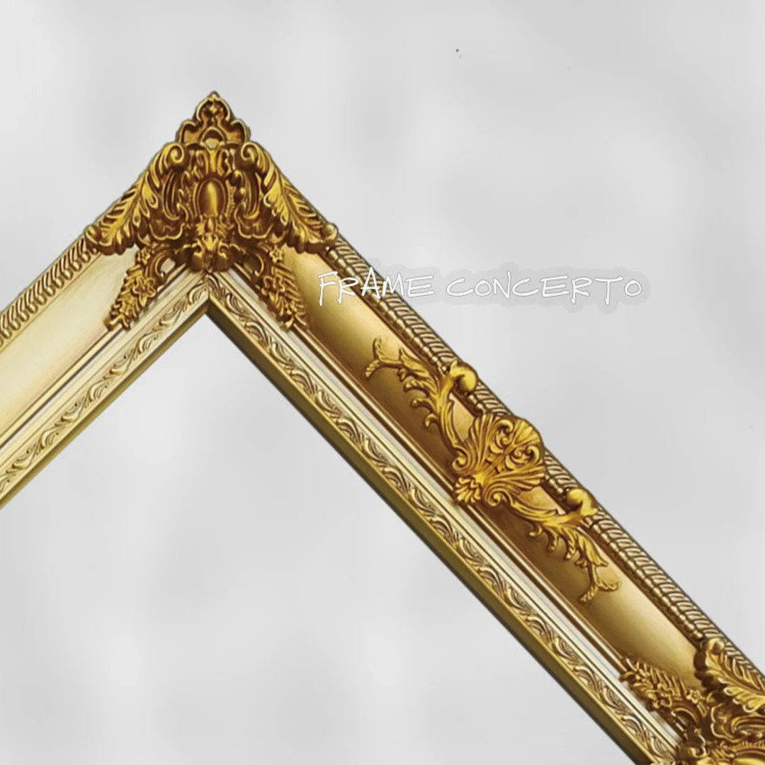 GOLD Custom Floating Frames, Handmade Vintage Frame,stunning Ornate Rococo Gilt Gesso Gallery Fra... | Etsy (US)