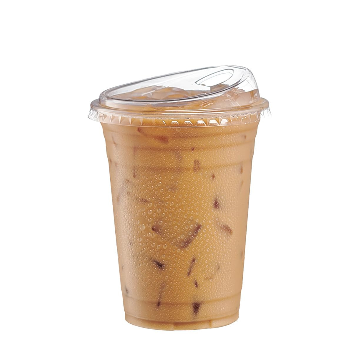 GUSTO Clear Plastic Cups with Lids [16 oz - 100 Count] - Disposable Iced Coffee Drink Cups with S... | Amazon (US)