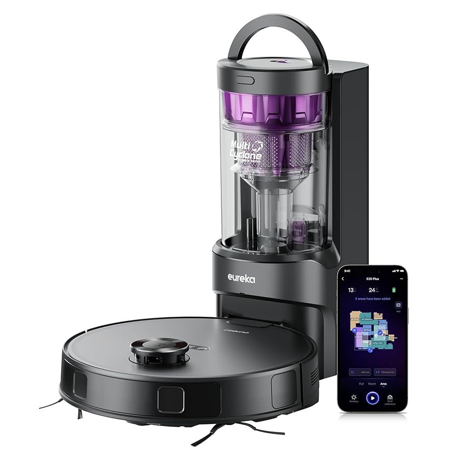 Eureka E20 Plus Robot Vacuum and Mop Combo, Robot Vacuum Cleaner with Bagless Self Emptying Stati... | Amazon (US)