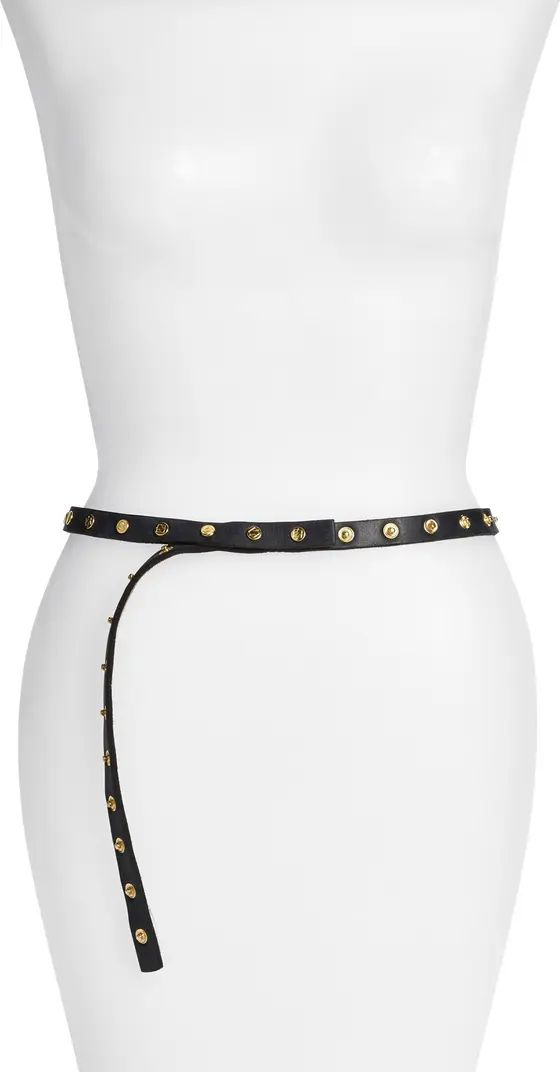 'Cala' Studded Skinny Leather Belt | Nordstrom