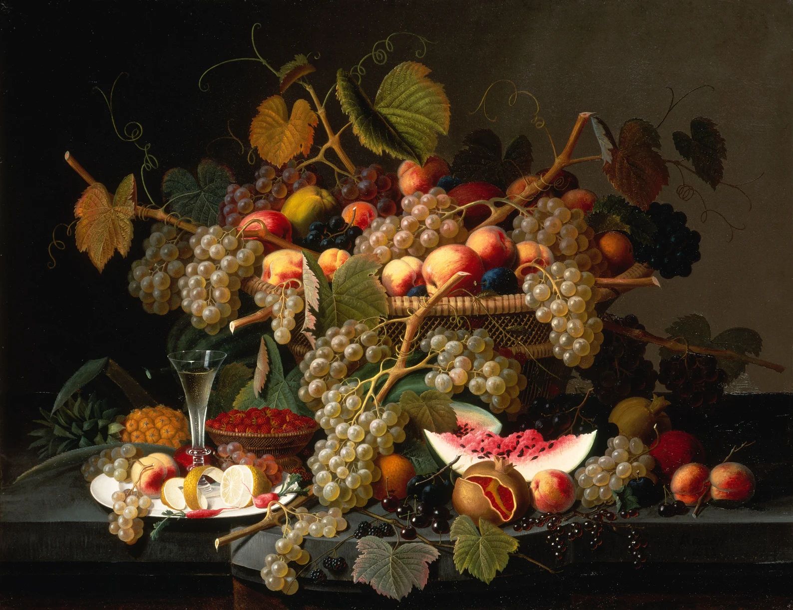 Severin Roesen : "Still Life with Fruit" (1852) - Giclee Fine Art Print | Etsy (US)