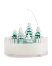 10oz Pine Trees In Glass Vessel Winter Forest Candle | Marshalls
