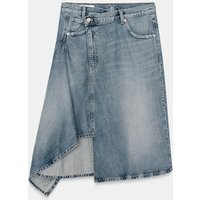 Zara - Trf Asymmetric Denim Skirt - Blue - M - Woman | Zara US