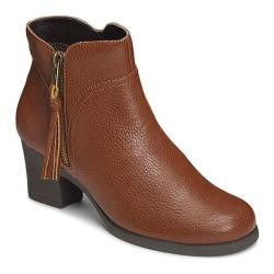 Women's Aerosoles Acrobatic Ankle Boot Tan Faux Leather | Bed Bath & Beyond