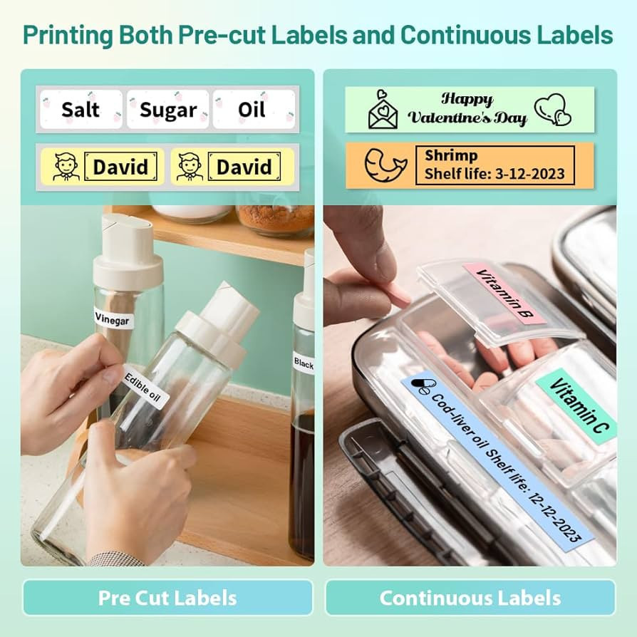 Phomemo D30 Label Maker Machine with Tape, Portable Bluetooth Printer, Small Smart Phone Handheld... | Amazon (US)