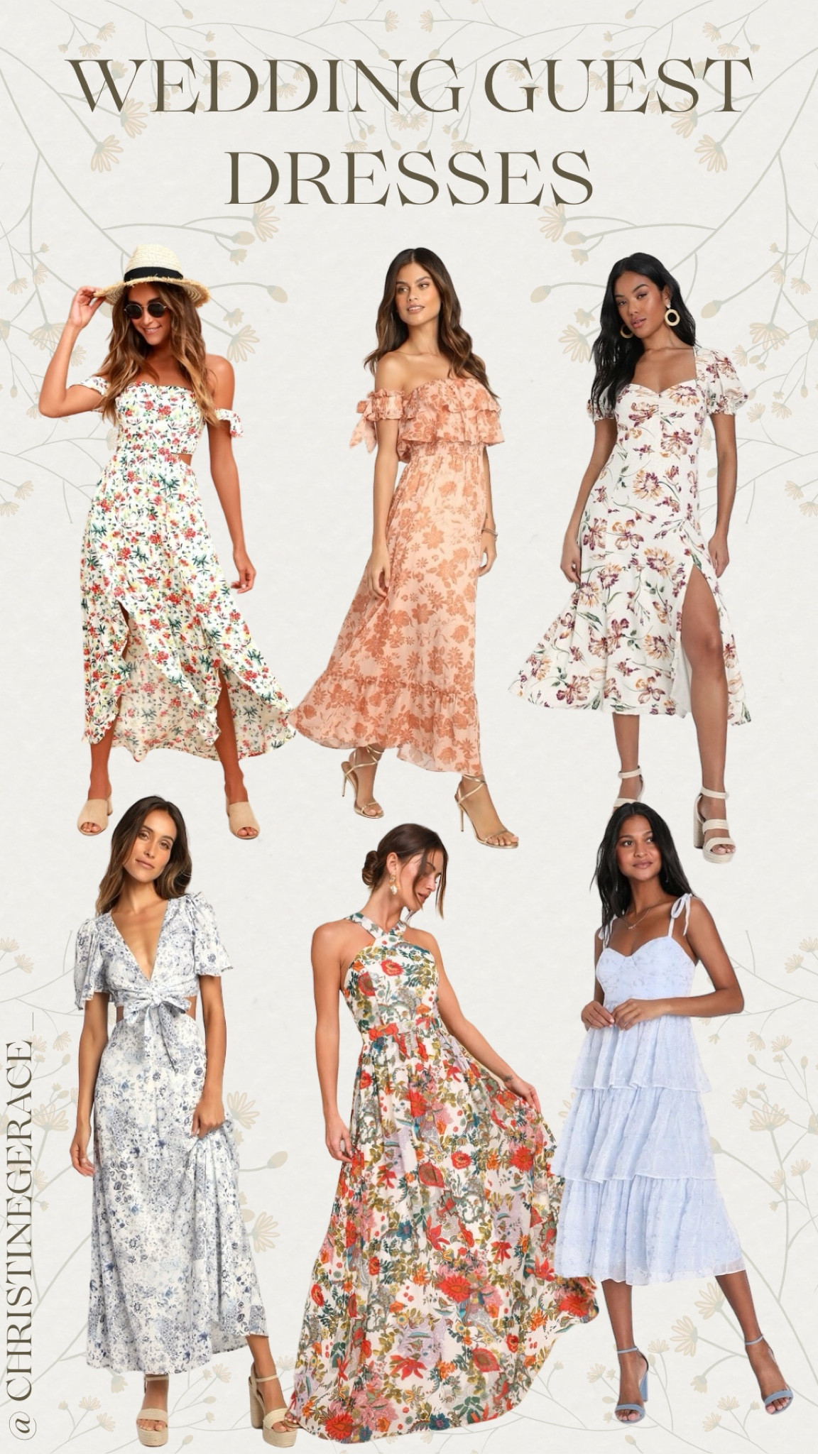 Found these gorgeous floral spring dresses at Lulu’s!! Perfect for a spring wedding , baby shower, vacation, date night, vineyard 

Follow me for more dress finds ! 
@christinegerace_ 

#LTKwedding #LTKsalealert #LTKstyletip