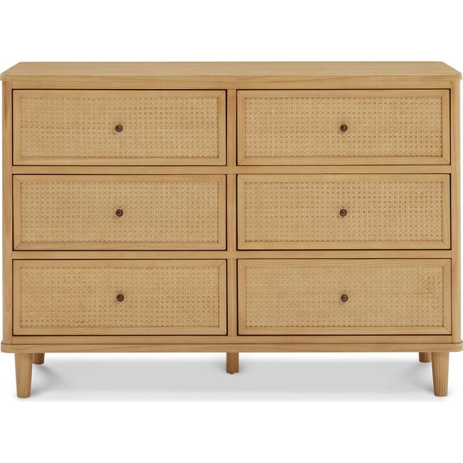 Namesake | Marin w/ Cane 6 Drawer Dresser, Honey (Brown, Size Full) | Maisonette | Maisonette