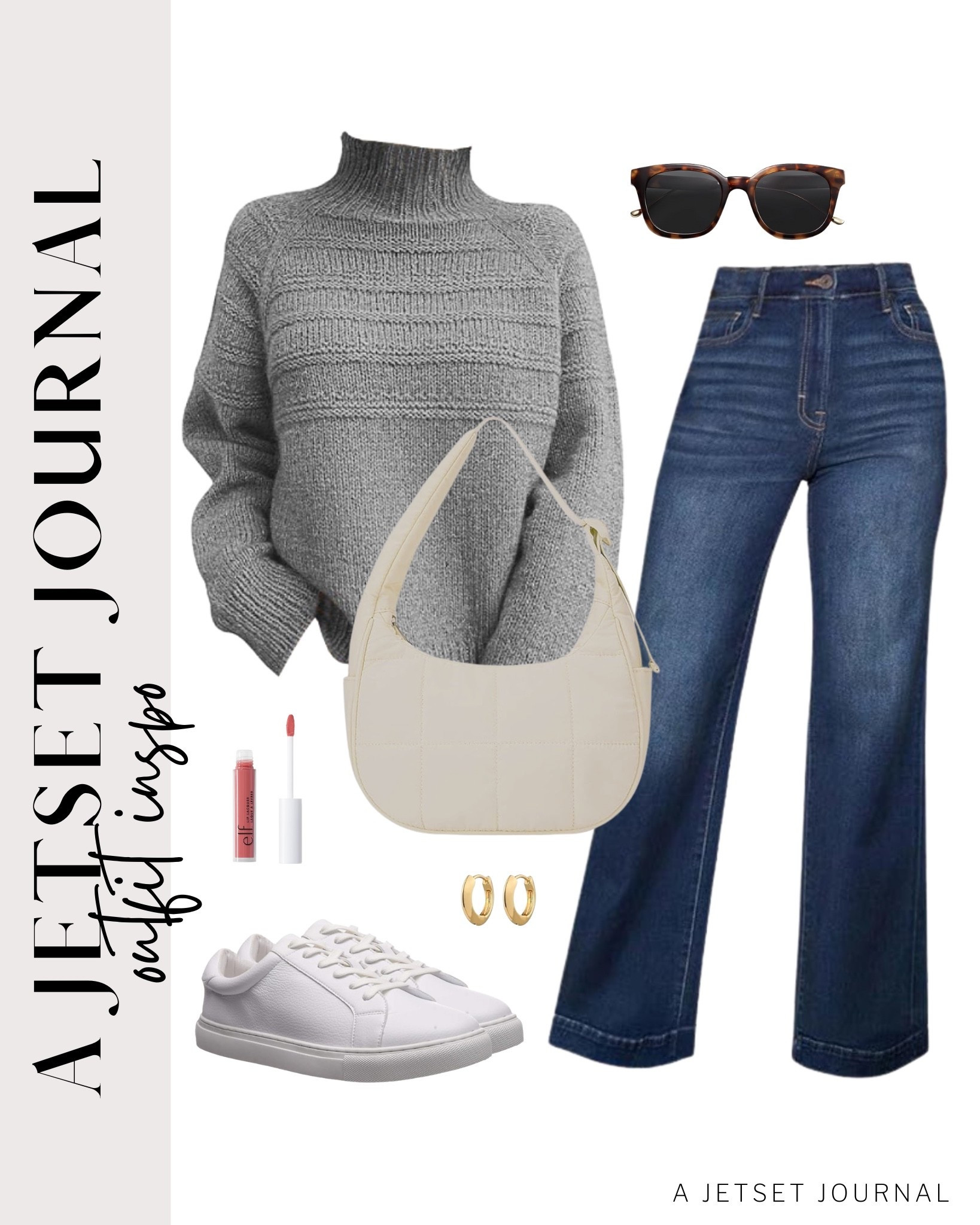 A comfy knit sweater paired with some denim and white sneakers is a classic combo!
crescent shoulder bag, wide leg jeans, elf lip shine, gold hoop earrings, Amazon fashion, fall style, trendy look, viral fashion, affordable style, Amazon favorite, top picks, best seller, fall look, fall outfit idea

#LTKFindsUnder50 #LTKU #LTKSeasonal