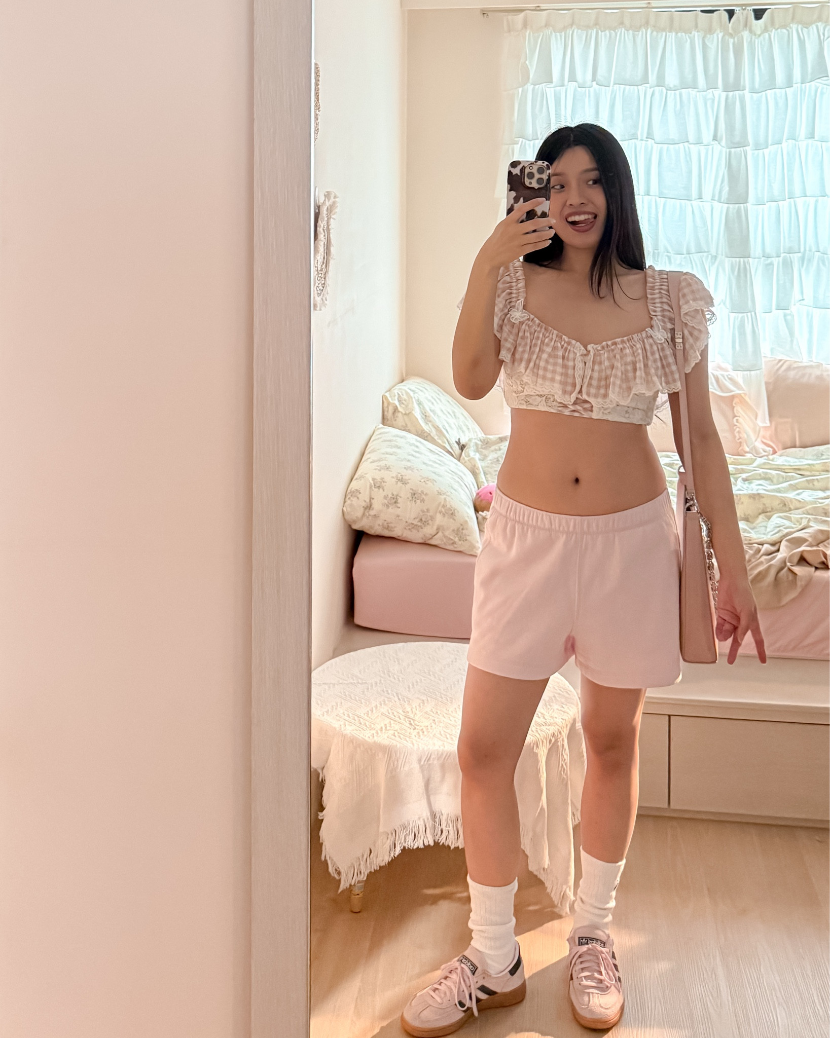 coquette meets sporty girl 💘混搭風

Top @dollskill 
Bottom @hollister 
Bag @givenchy 
Shoes @adidas 

#y2kfashion #ginghamstyle #cotaggecore #outfitinspo #pinkaesthetic

#LTKsummer 

#LTKstyletip #LTKasia