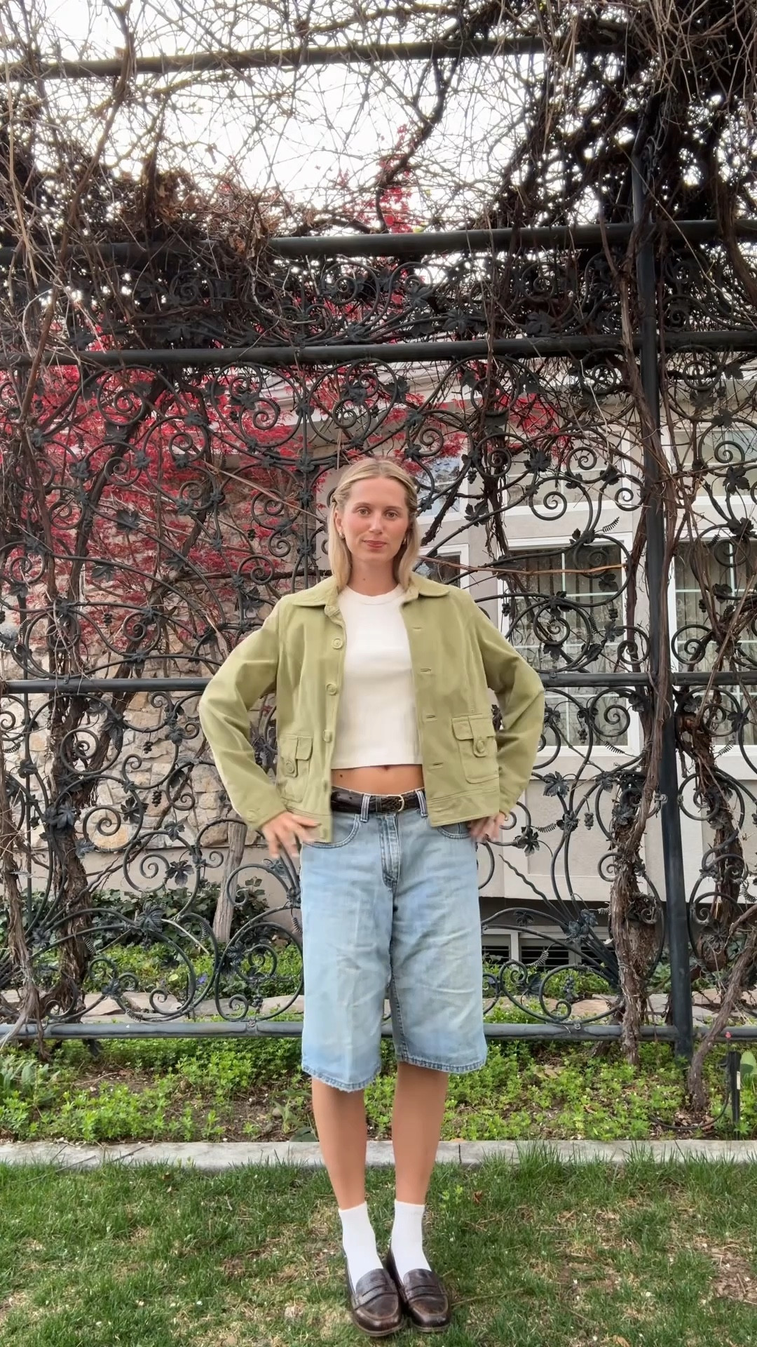 This fit is mostly vintage but top is brandy and shoes are Sezane! 