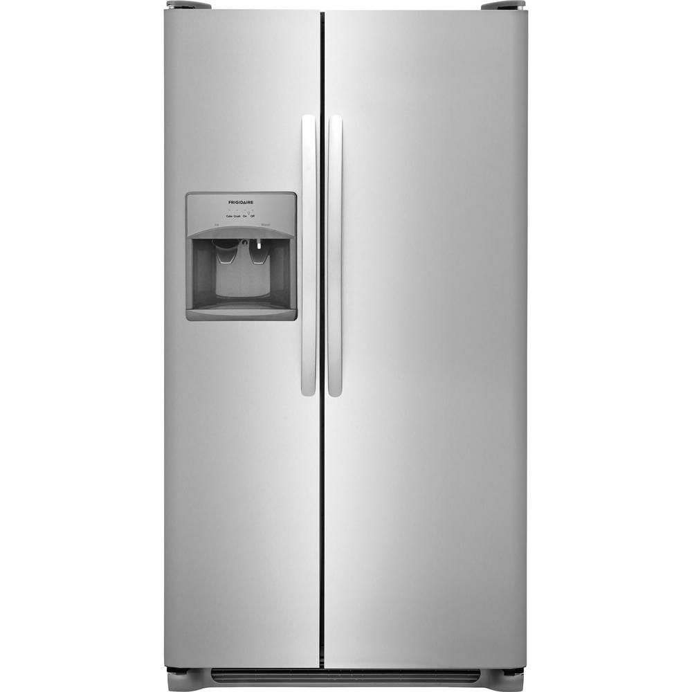 25.5 cu. ft. Side by Side Refrigerator in Stainless Steel | The Home Depot