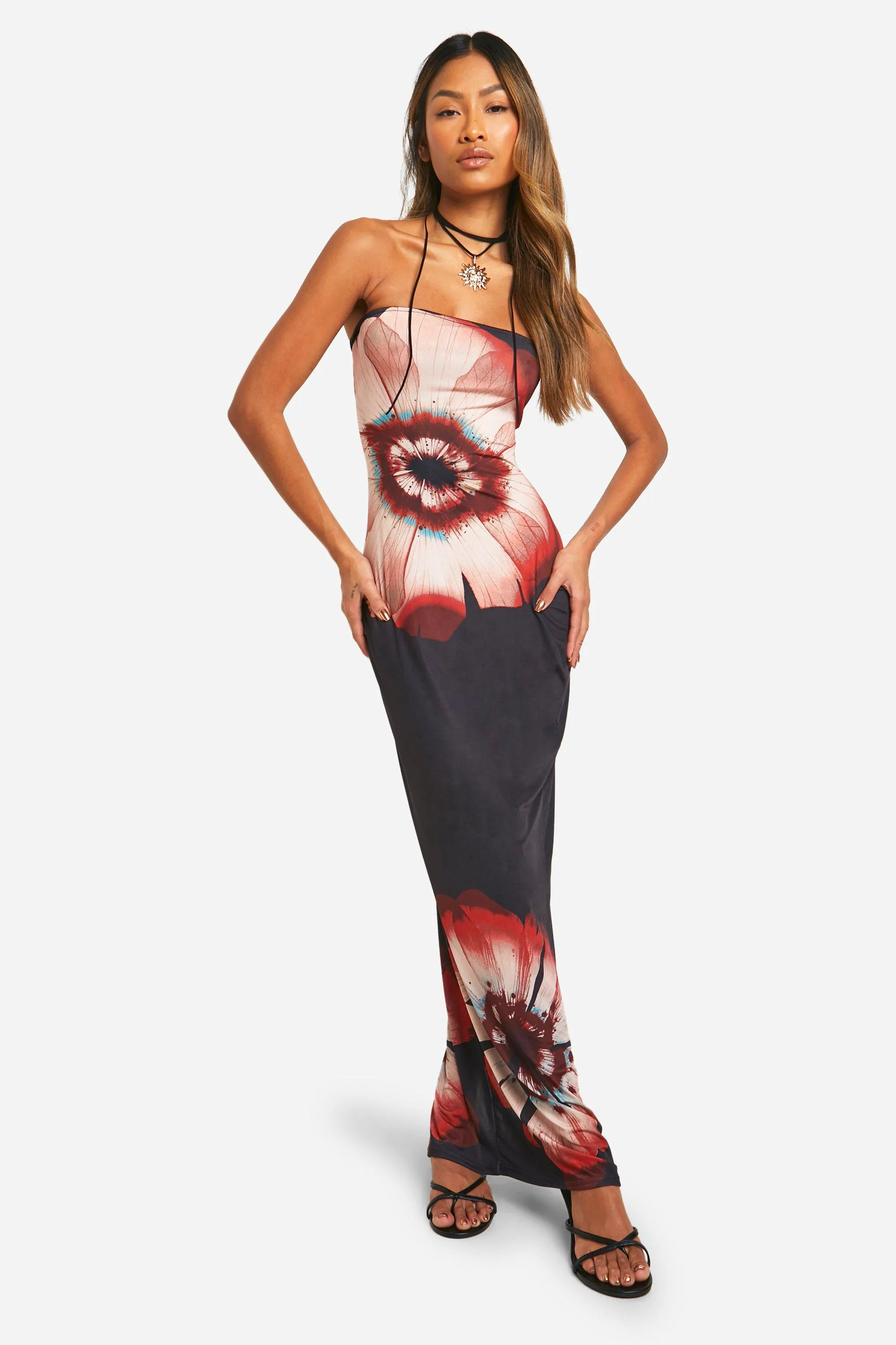 Dresses | Floral Bandeau Dress | boohoo | Boohoo.com (UK & IE)