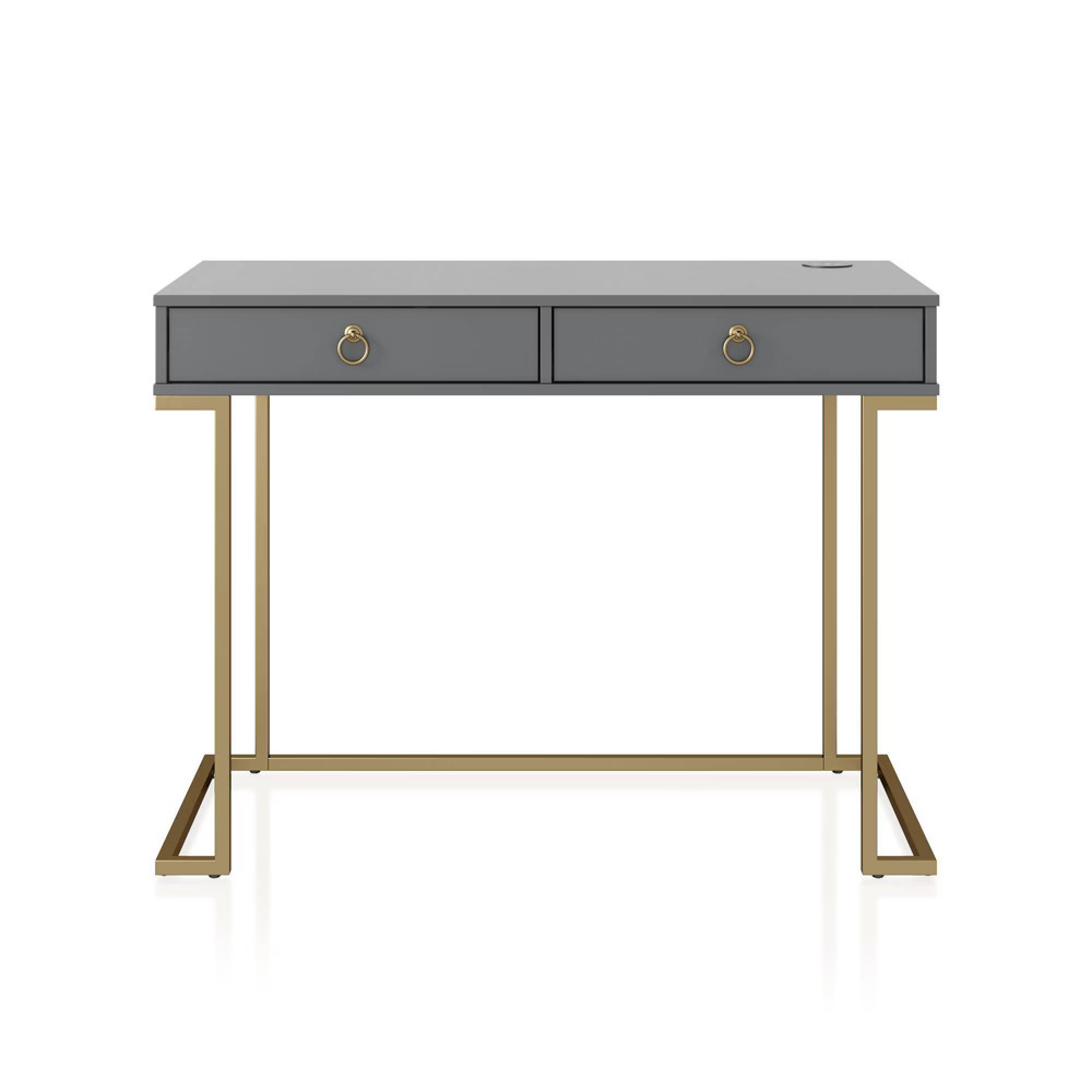 Camila Writing Desk Gray - CosmoLiving by Cosmopolitan | Target