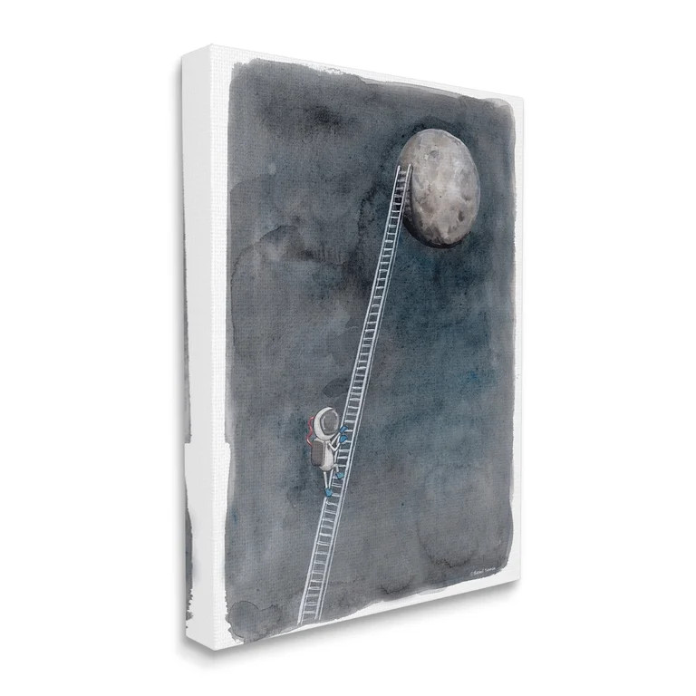 Stupell Industries Astronaut Ladder To Moon Humorous Space Exploration,36 x 48,Designed by Rachel... | Walmart (US)