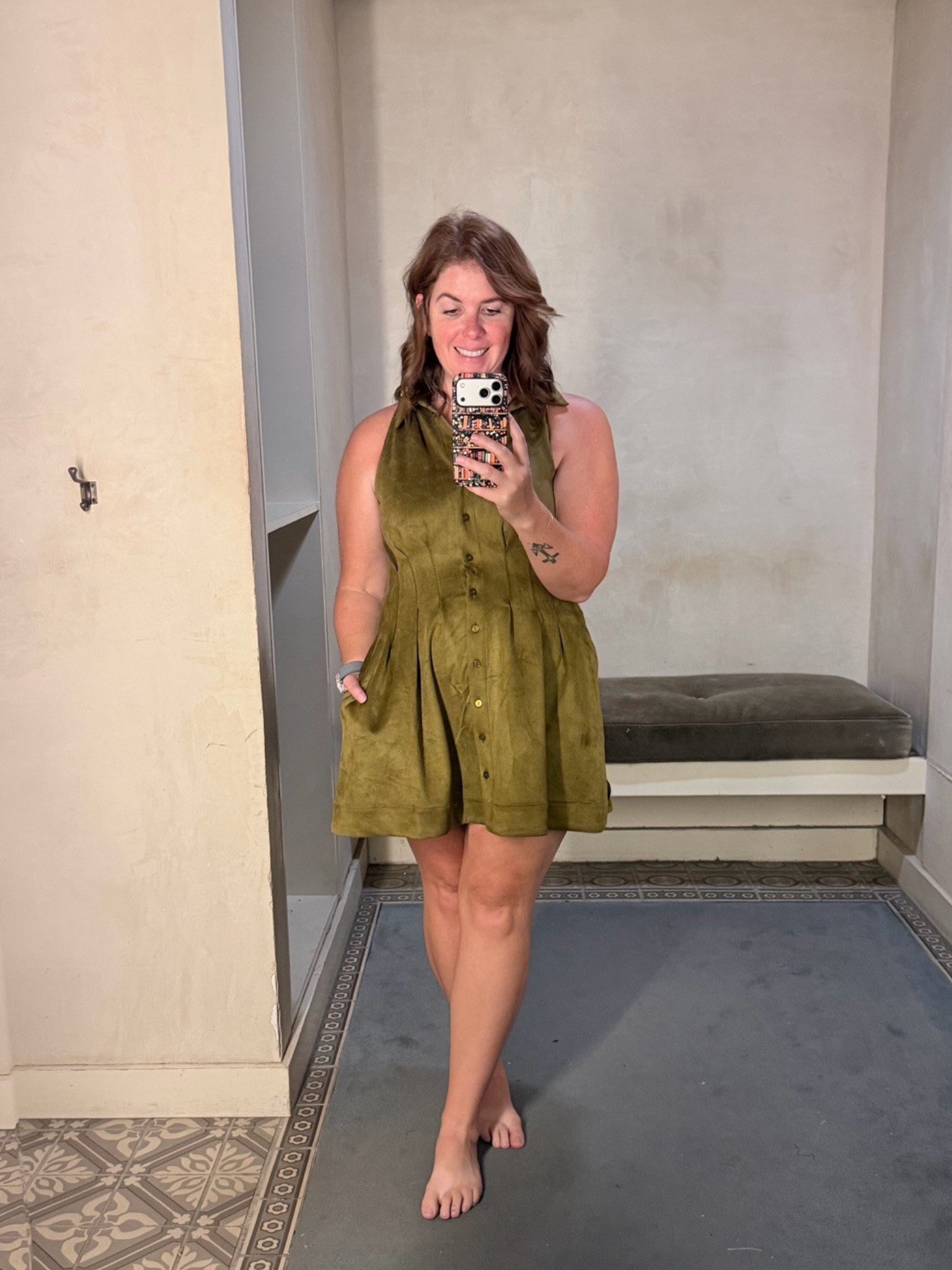 This dress feels like butter and I want it in every color! This dress is a lightweight suede that has a little stretch, which is perfect for a southern fall! The dress runs TTS and I’m not going to lie, this dress will end up in my closet!

#LTKSeasonal #LTKOver40 #LTKMidsize