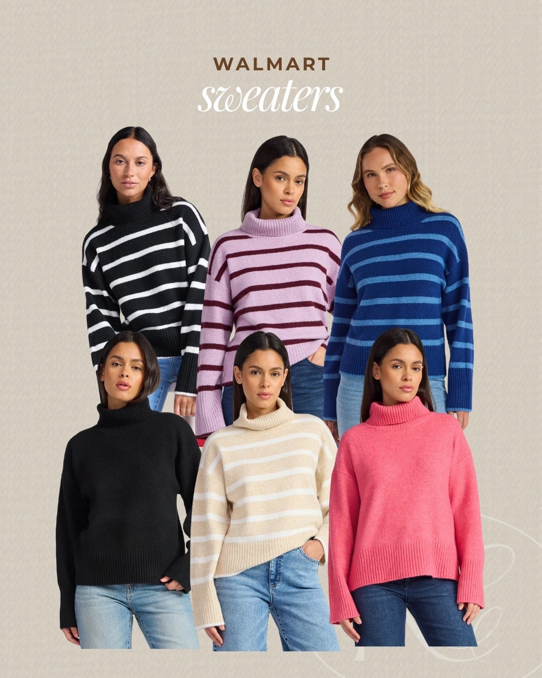 I am loving these turtleneck sweaters from Walmart. The neutral stripes are so cute!

#LTKPlusSize #LTKootd #LTKHoliday