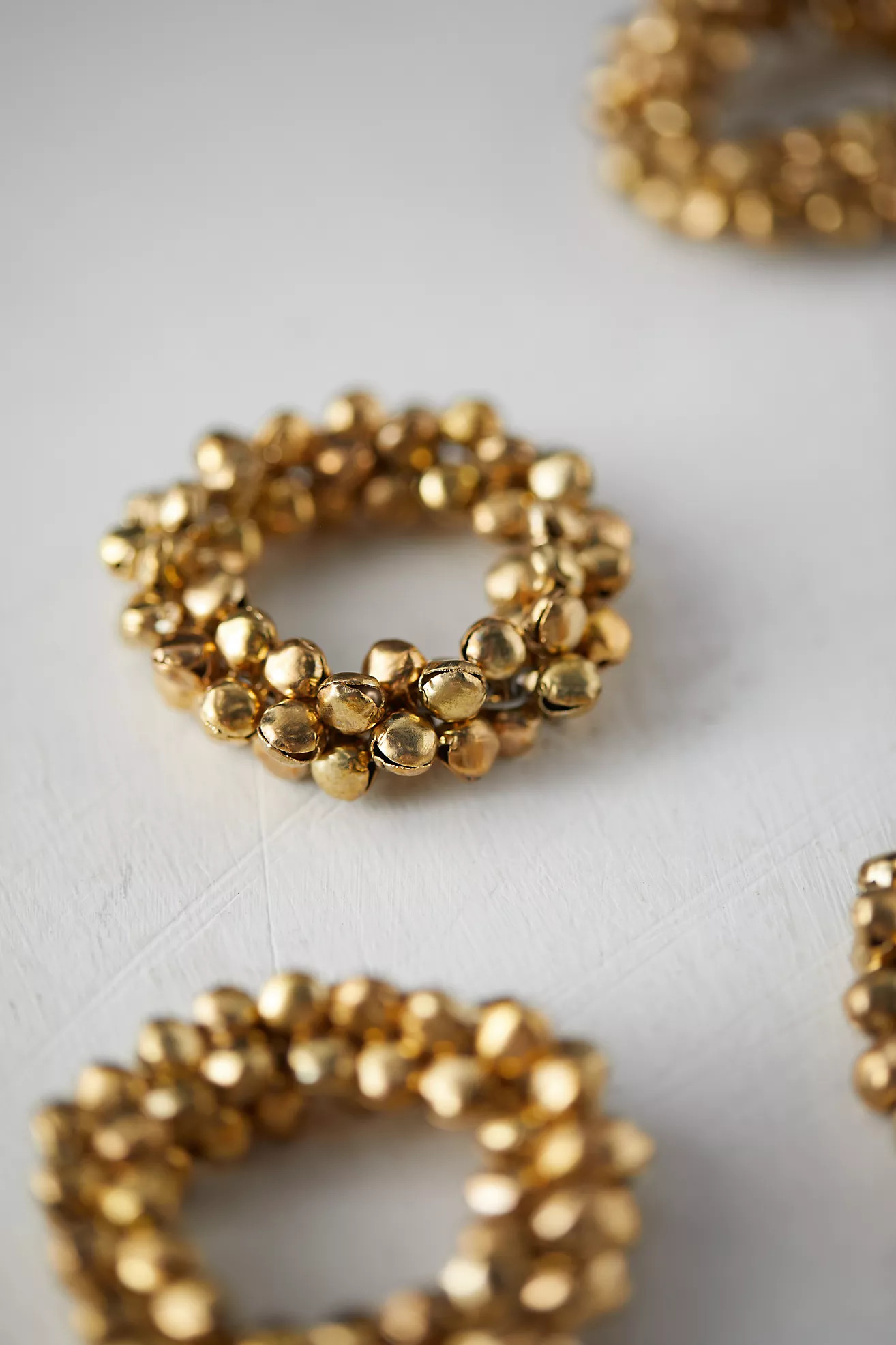 Jingle Bell Napkin Ring Holders, Set of 4 | Anthropologie (US)