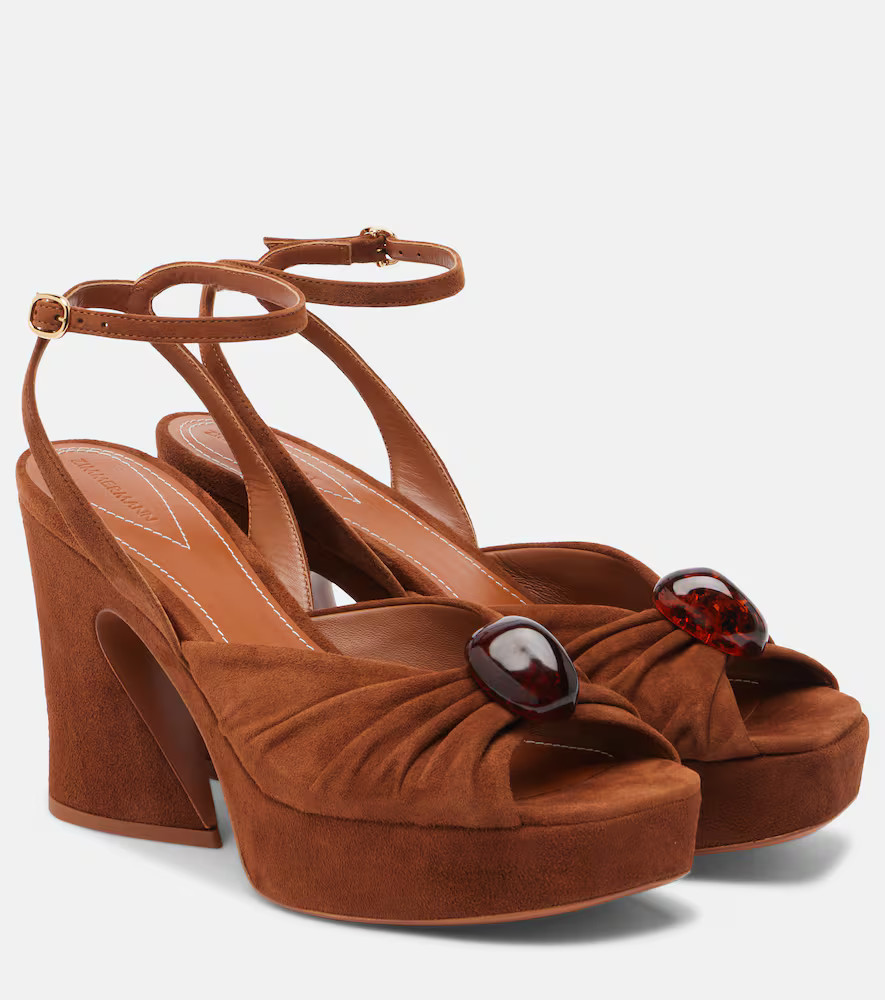 Zimmermann Gleam 120 suede platform sandals | Mytheresa (US/CA)