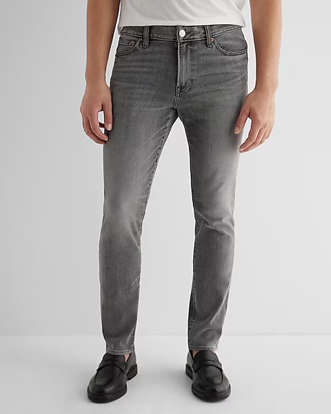 Skinny Gray 4-Way Hyper Stretch Jeans | Express