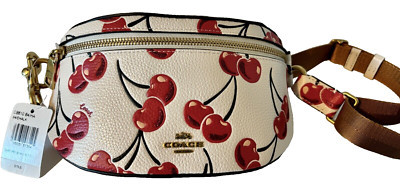 COACH LEATHER CHERRY PRINT BETHANY BELT BAG  CHALK  CB610  NWT  | eBay | eBay US
