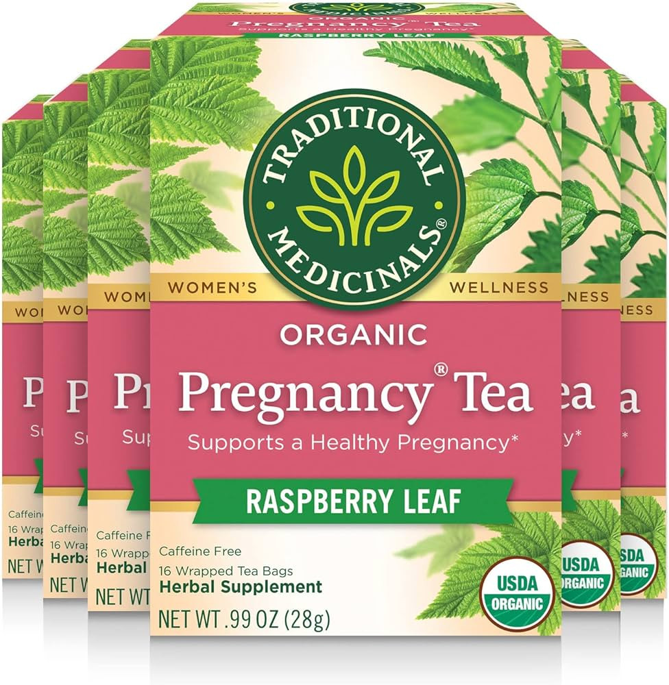 Traditional Medicinals Raspberry Leaf Pregnancy Tea, 96 Tea Bags, 6 Pack | Amazon (US)