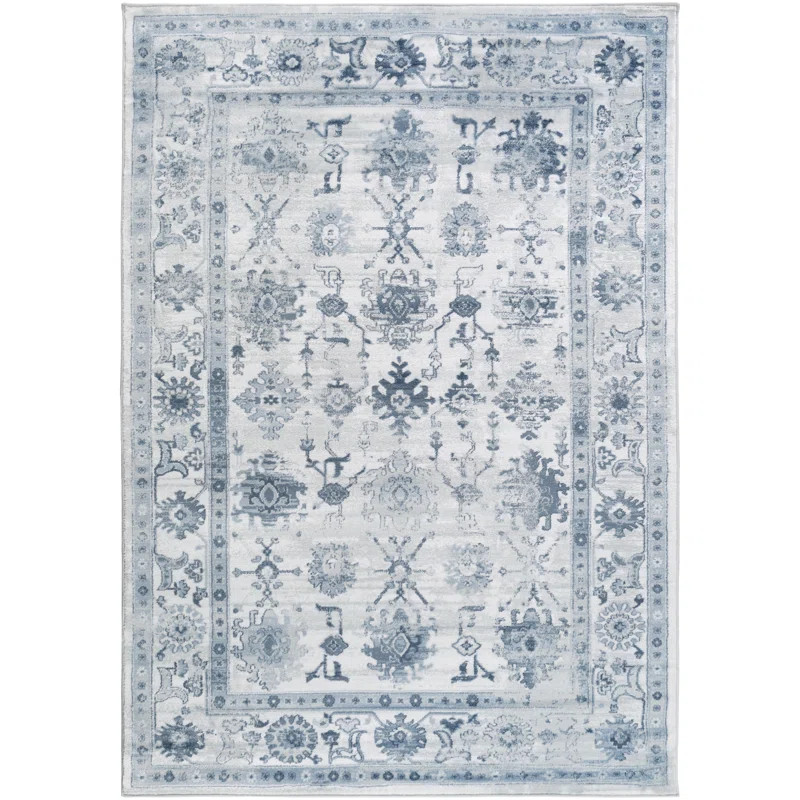 Wesham Oriental Navy/Blue Area Rug | Wayfair North America