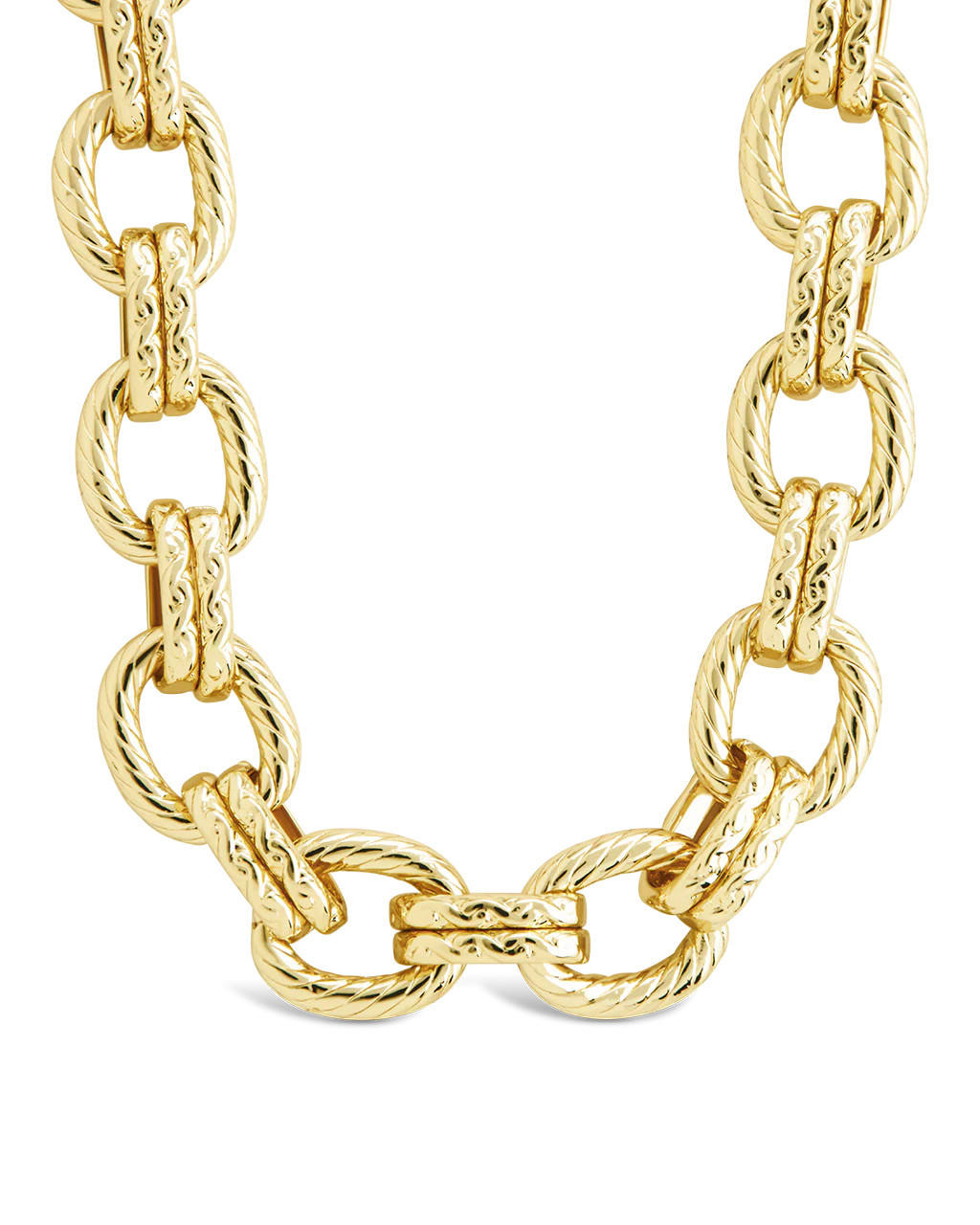 Kamora Textured Chain Link Necklace | Sterling Forever