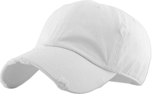 KBETHOS KBE-VINTAGE WHT Vintage Washed Cotton Baseball Cap, White | Amazon (US)