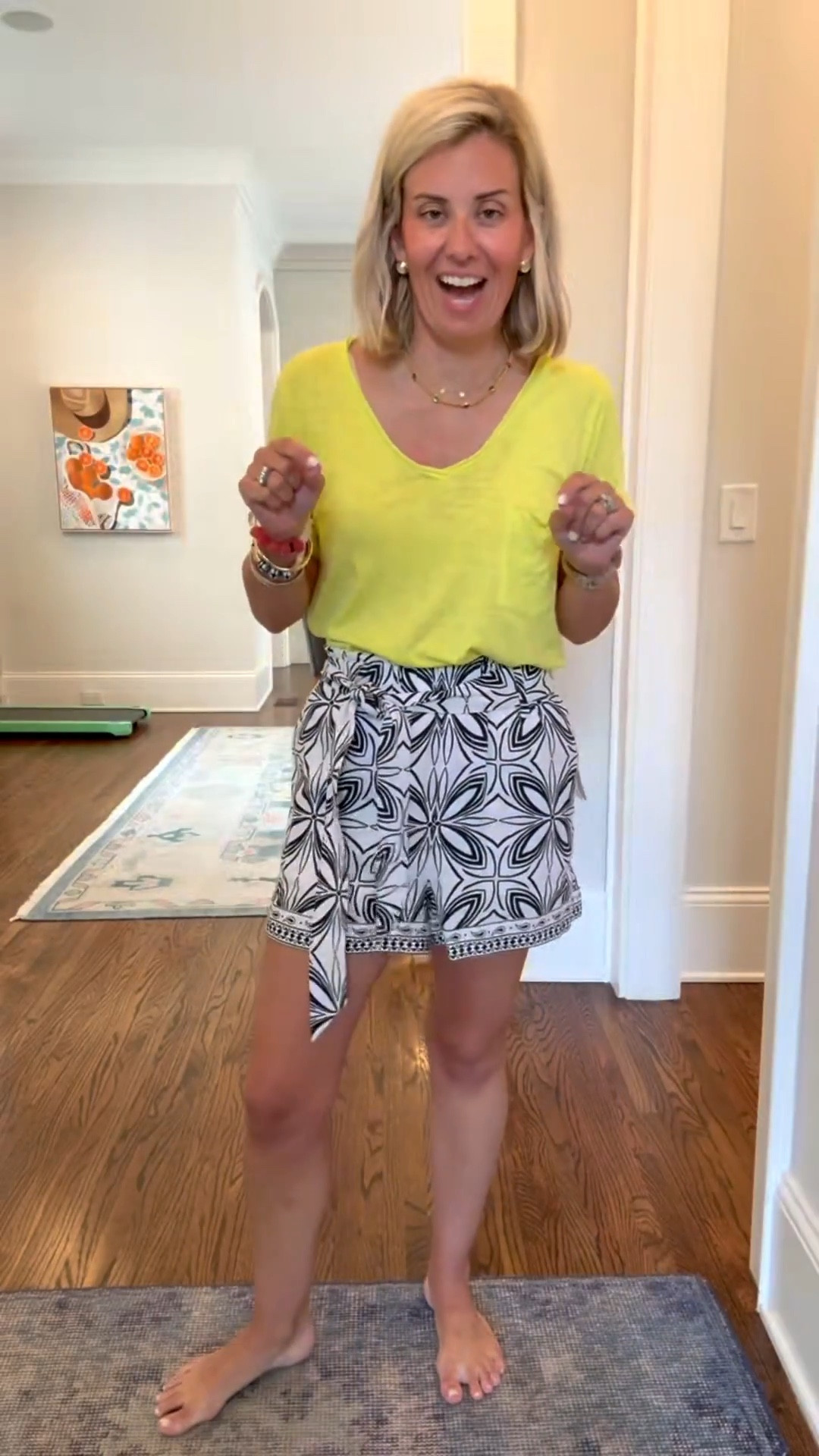 Color me happy!! Obsessed with these shorts…. designer vibes but budget prices! I’m wearing XS in tee and shorts. 

#LTKOver40 #LTKstorytime #LTKSeasonal