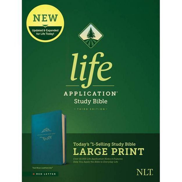 NLT Life Application Study Bible, Third Edition, Large Print (Leatherlike, Teal Blue) - (Leather ... | Target