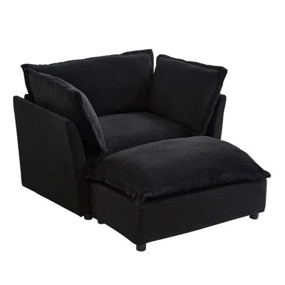 47'' Oversized Upholstered Armchair With Ottoman | Wayfair North America