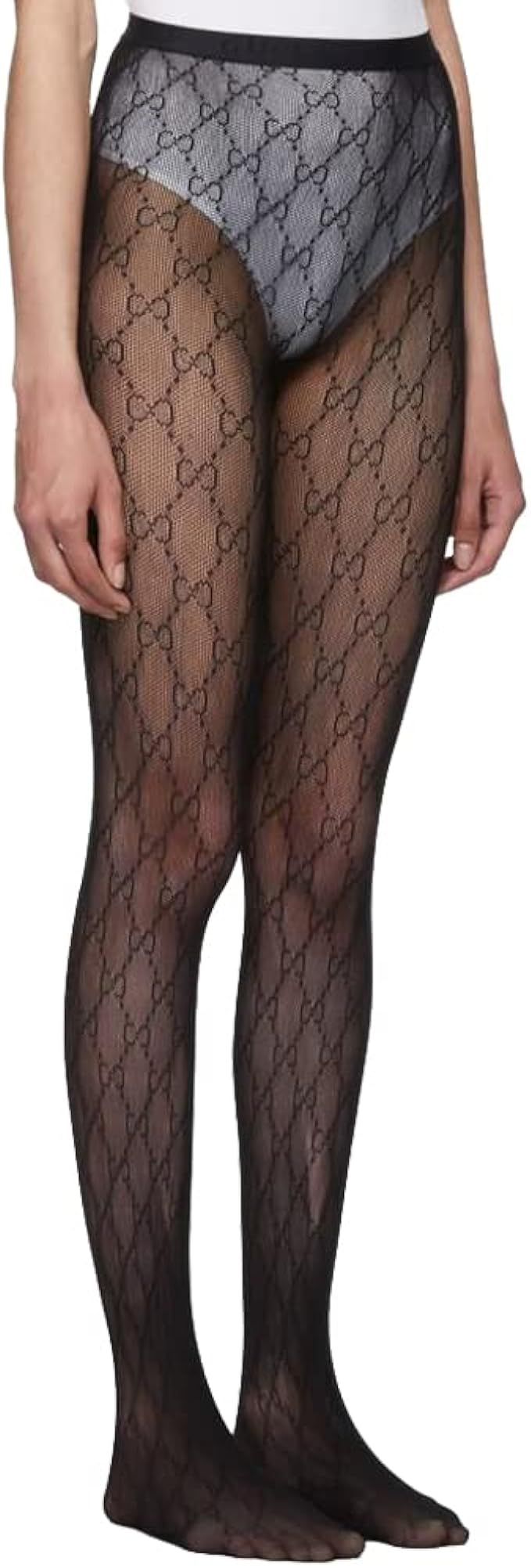 Tights for Women Fishnet Stockings Tights Sexy Double Letter Tights Sparkle Tights Sequin Mesh Pa... | Amazon (US)