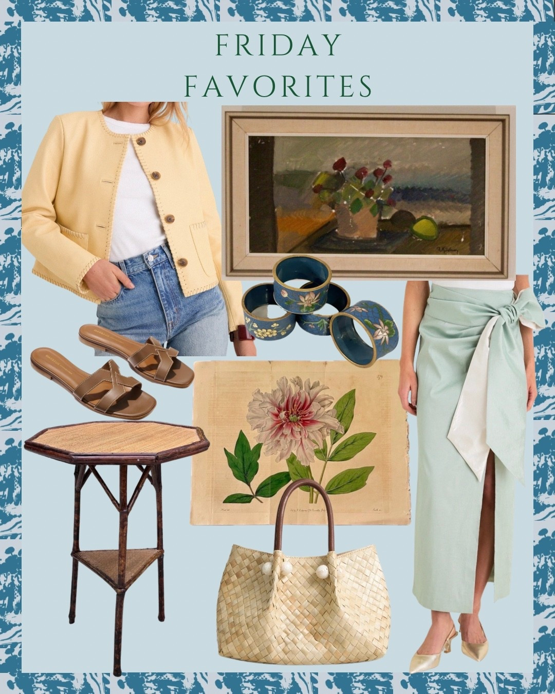 Friday Favorites ✨✨✨ 

Sandals, spring bag, botanical art, skirt, Tuckernuck 

#LTKHome #LTKSeasonal