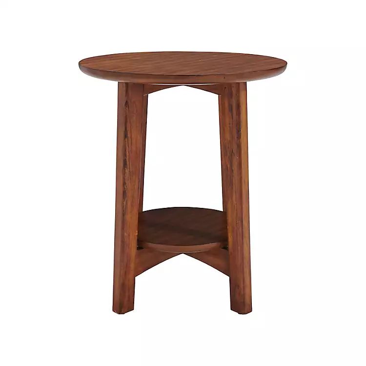 Warm Chestnut Wood Round Accent Table | Kirkland's Home