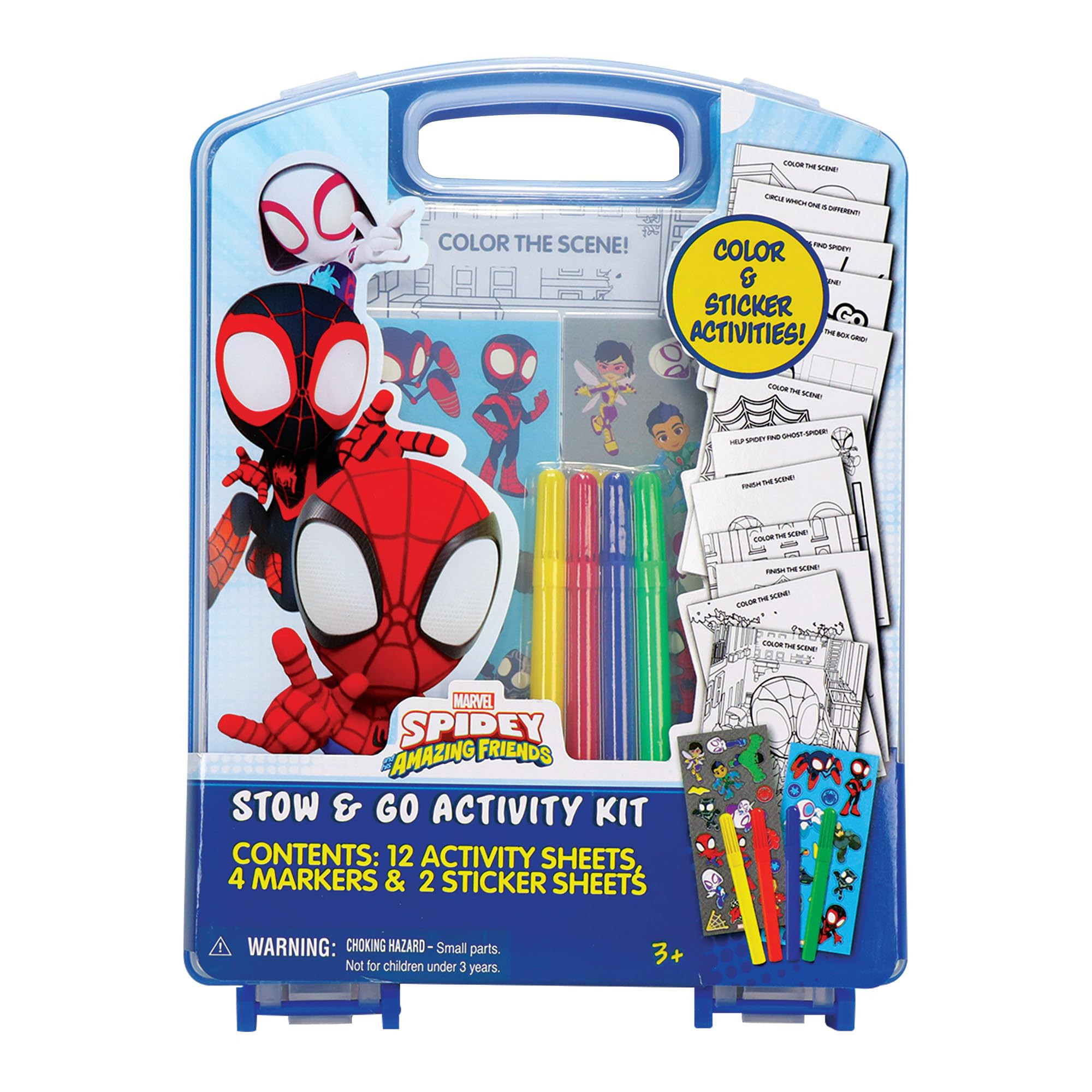 Spidey and His Amazing Friends Stow & Go Activity Kit – 17-Piece Marvel Art Set with Stickers, ... | Amazon (US)