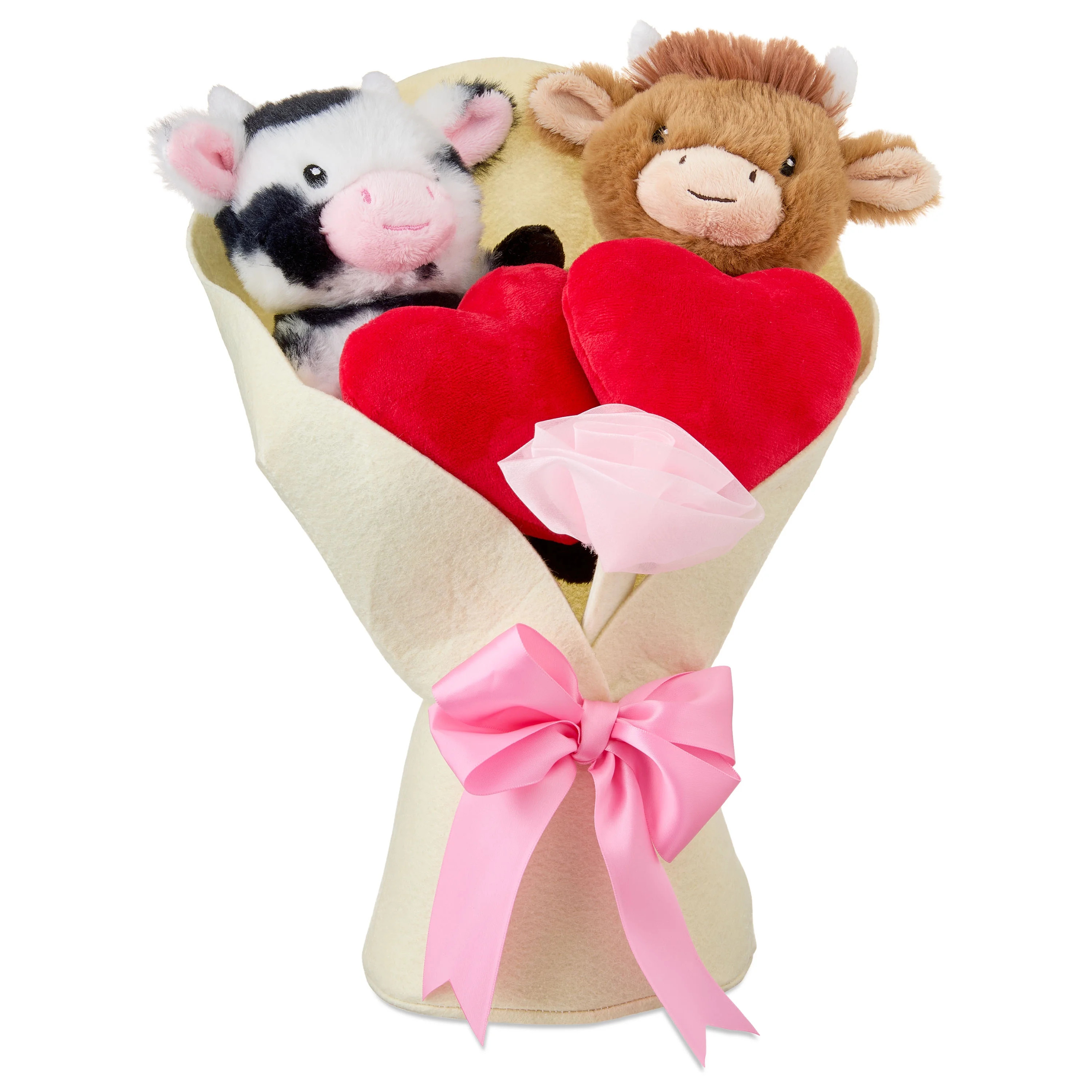 Medium Cow Bouquet Plush, White, 13", Valentine's Day by Way To Celebrate | Walmart (US)