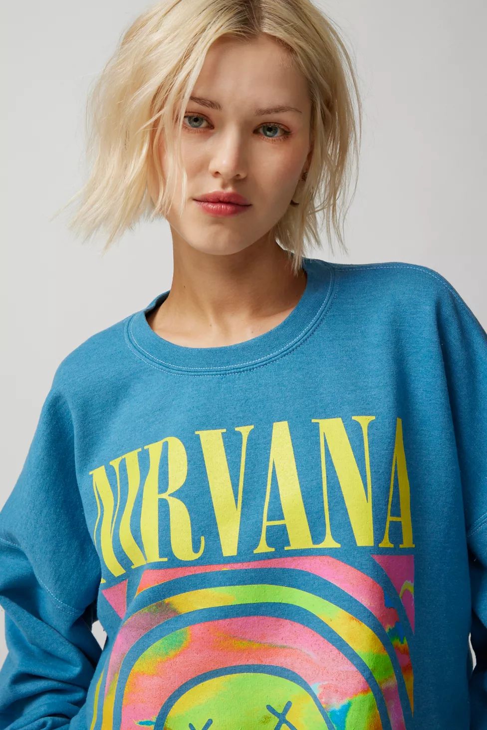 Nirvana Smile Overdyed Sweatshirt | Urban Outfitters (US and RoW)