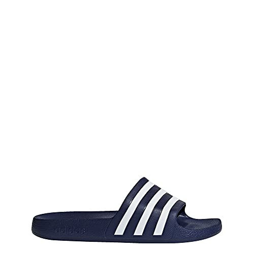 adidas unisex adult Adilette Aqua Slide Sandal, Dark Blue/White/Dark Blue, 7 Women Men US | Amazon (US)