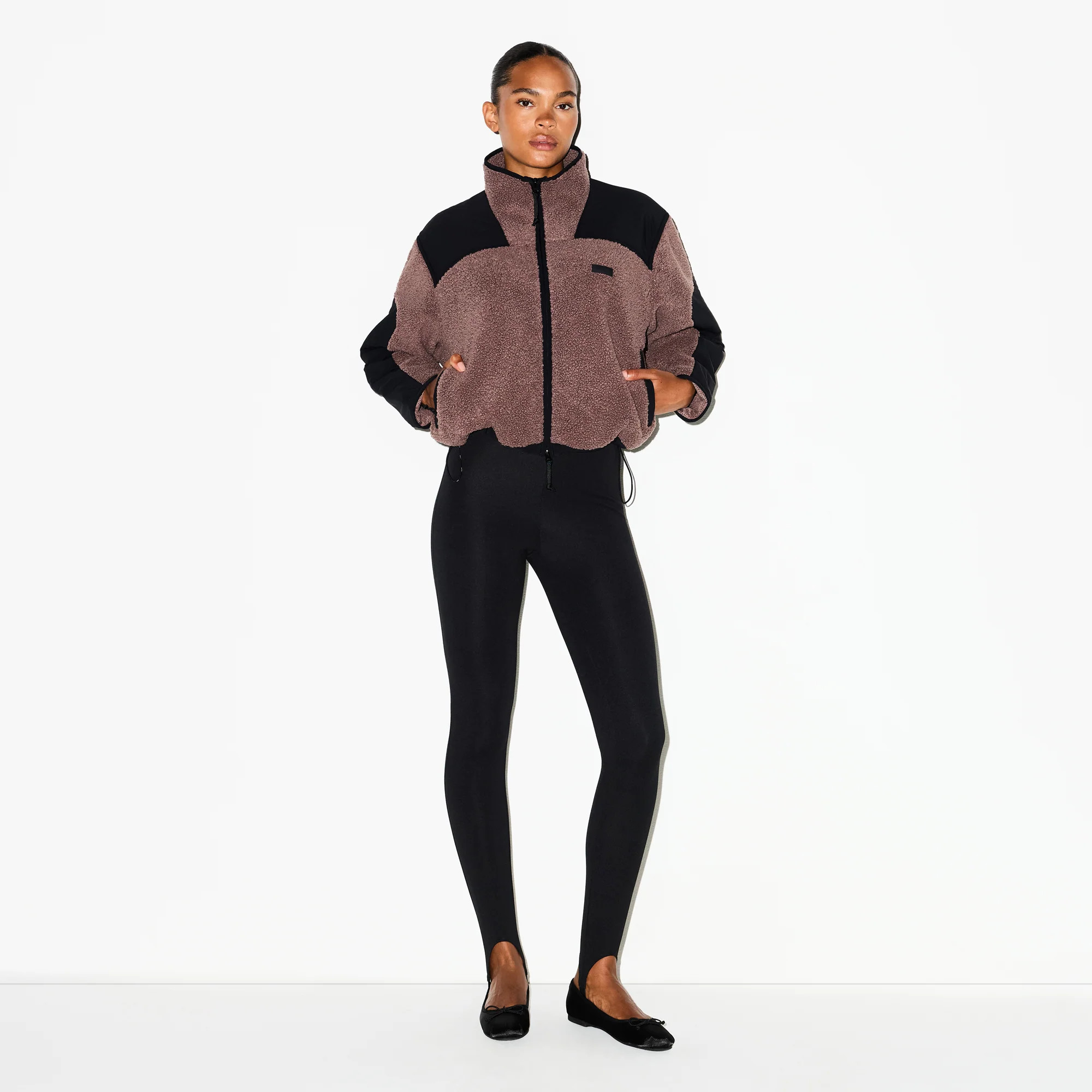 SKIMS Boxy Zip Up Jacket | Deep Neutral | Medium | Teddy | SKIMS (US)