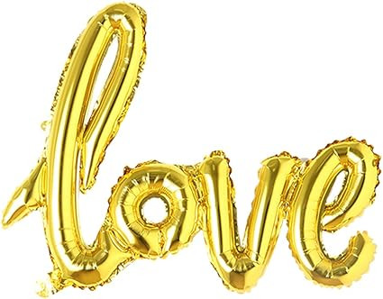 Giant Multicolor Love Letter Foil Balloons Champagne Love Balloon, Wedding Party Decoration Valen... | Amazon (US)