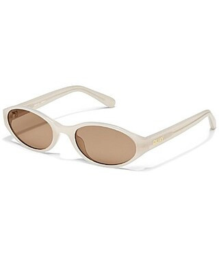 QUAY Unisex Aura Points 35mm Round Sunglasses - Bone/Tan | Dillard's