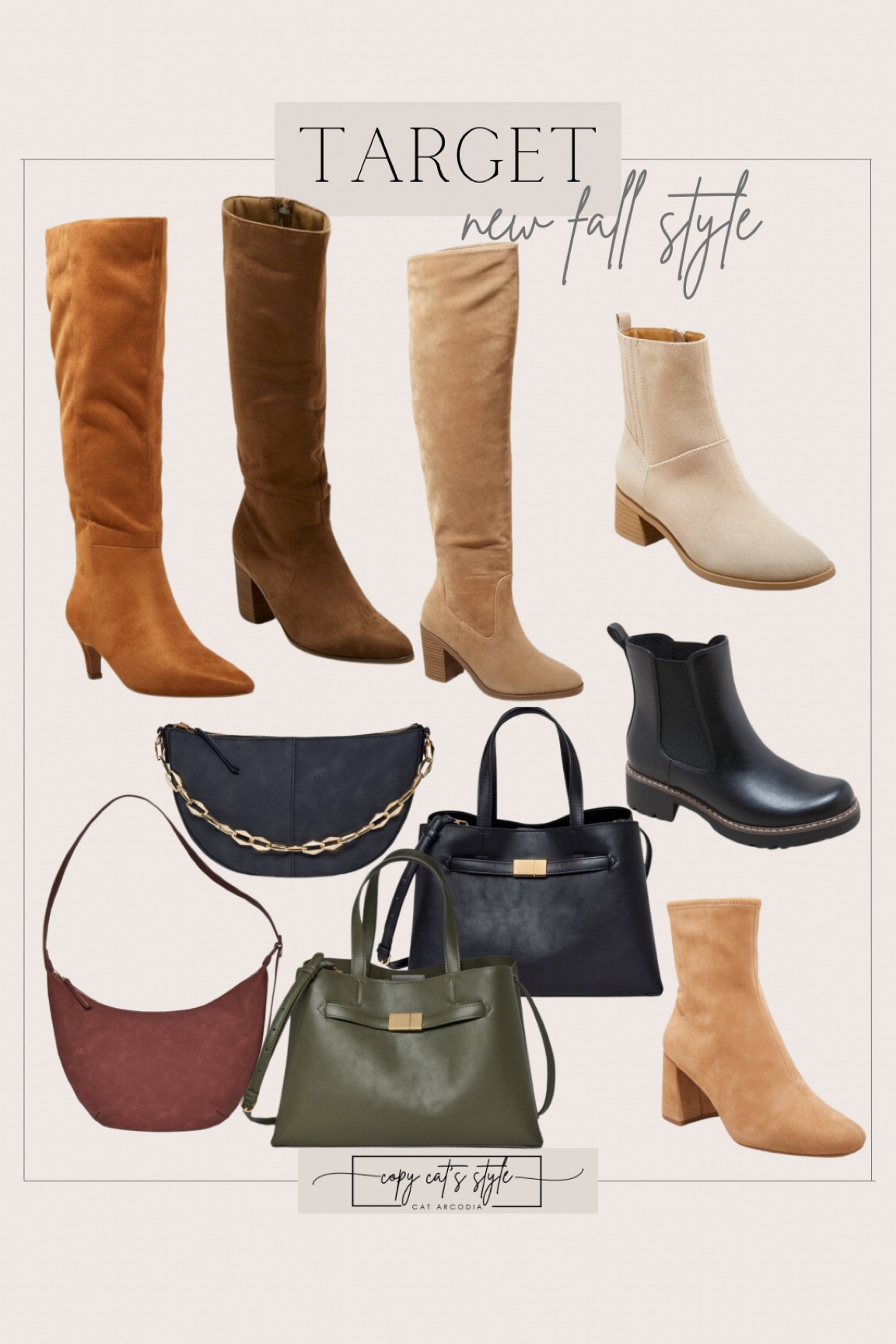 New Target Fall Style, fall boots, fall booties, handbags, fall tote bags

#LTKSeasonal #LTKShoeCrush #LTKItBag