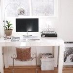 Parsons Desk with Drawers - White | west elm