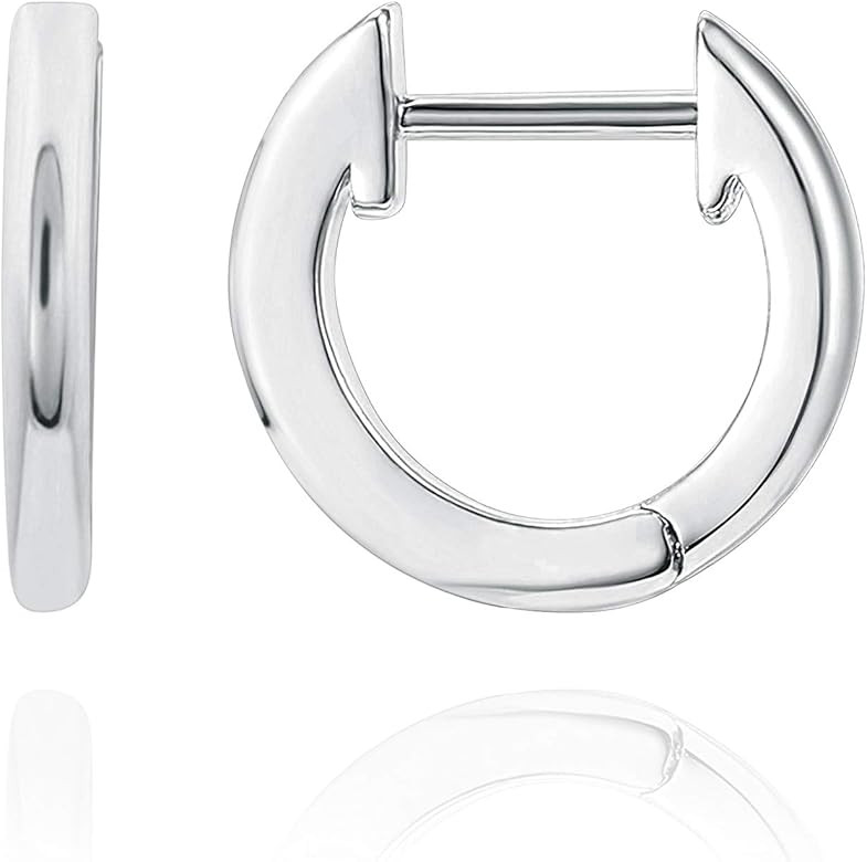 14K Gold Plated Cuff Earrings Huggie Stud | Small Hoop Earrings for Women | Amazon (US)