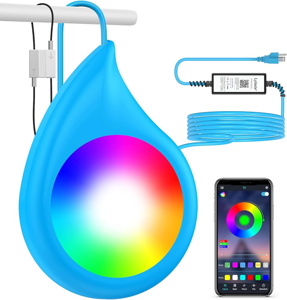 LyLmLe LED Pool Lights with APP Control, 10W RGB Dimmable Underwater Submersible Lights with Magn... | Amazon (US)