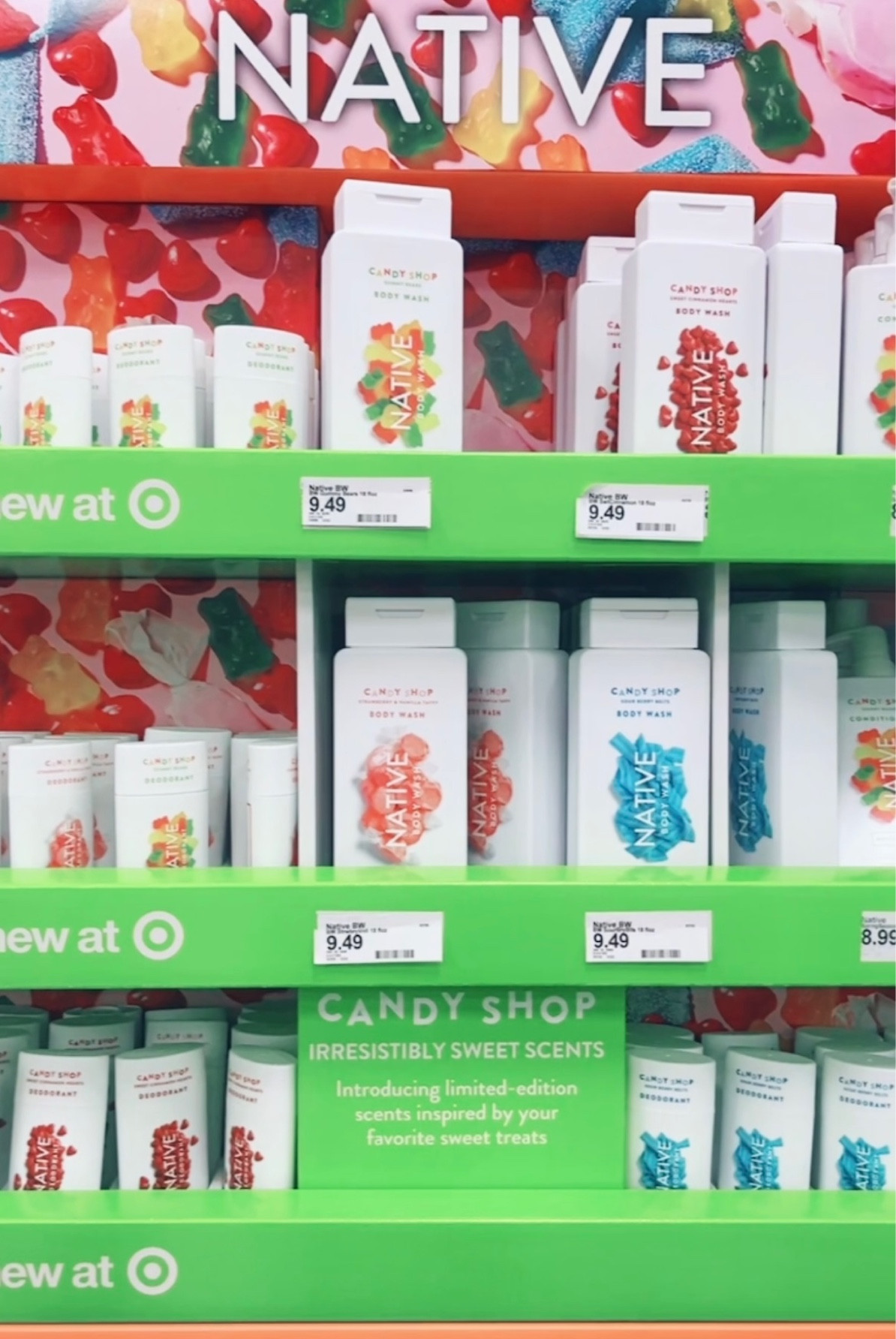 🍬 Native Limited Edition Candy Shop Collection at Target yall!! 
Comes in 4 different scents, Sweet Cinnamon Hearts, Sour Berry Belts, Gummy Bears and Strawberry & Vanilla Taffy! A few of the products are available on Targets Website, or you can grab them while shopping in store, or Natives Website! 

#LTKfamily #LTKbeauty #LTKSeasonal
