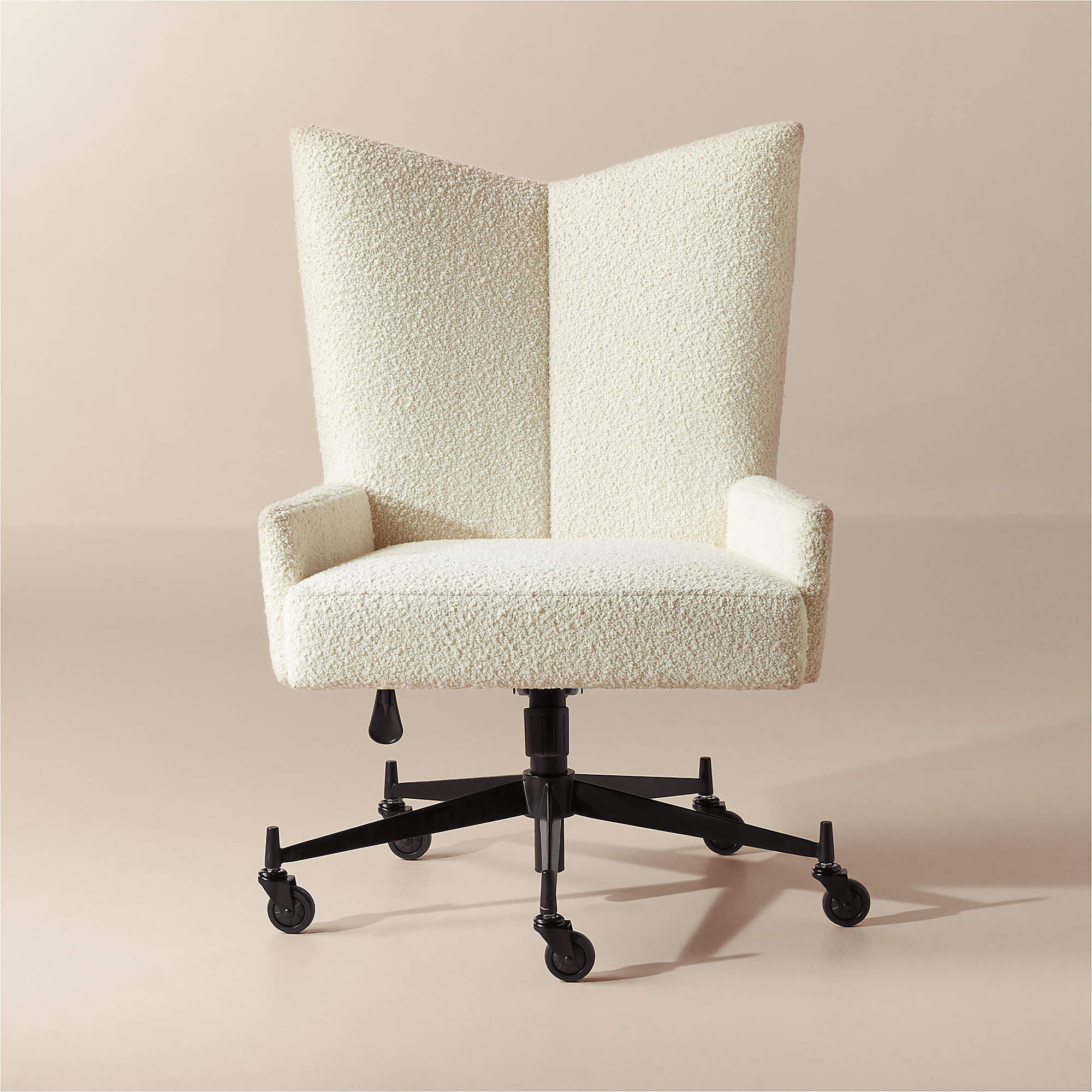 Bowtie Cream Boucle Office Chair Model 3002 by Paul McCobb + Reviews | CB2 | CB2