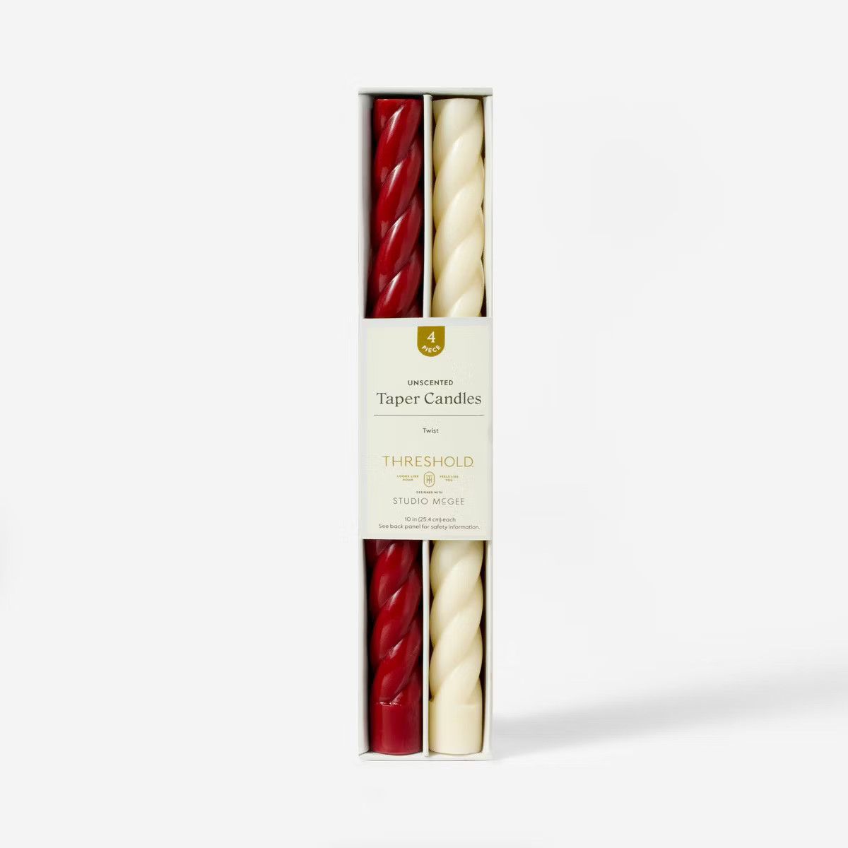 4pk Twist Taper Candle Set - Threshold™ designed with Studio McGee | Target