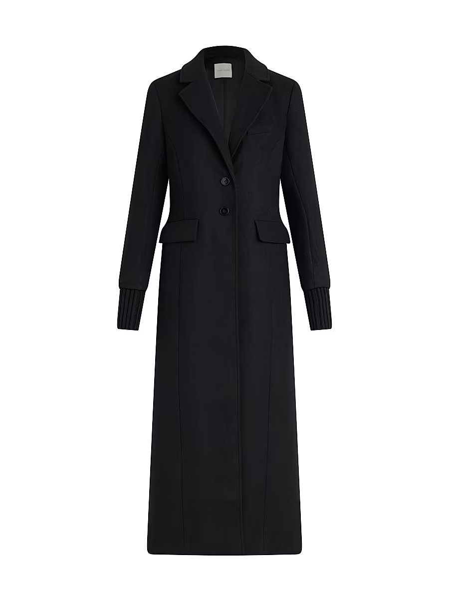Women's The City Wool-Blend Single-Breasted Coat - Black - Size Medium | Saks Fifth Avenue