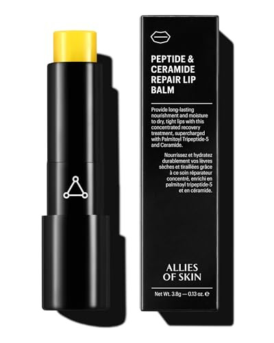 Allies of Skin Peptide & Ceramide Repair Lip Balm Treatment - with Palmitoyl Tripeptide-5, Ceramide NP, Sea Buckthorn, Avocado & Sunflower Seed Oil, Shea Butter, Vitamin C & E. 3.8g/ 0.13 oz | Amazon (US)